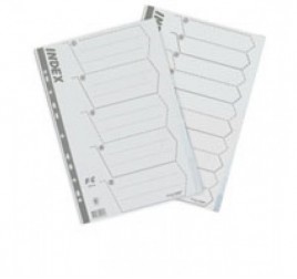 SEPARADOR DATA ZONE PLASTICO BLANCO 10 DIVISIONES OFICIO (X1)